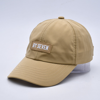 Fabrique de qualité professionnel 6 panneaux fabrication de casquette de baseball avec patch en caoutchouc