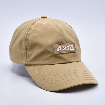 Fabrique de qualité professionnel 6 panneaux fabrication de casquette de baseball avec patch en caoutchouc