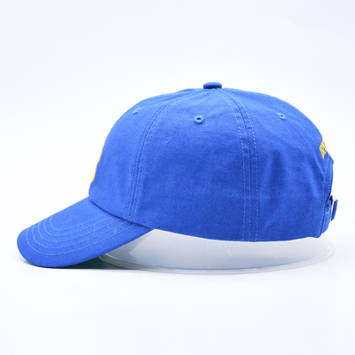 Logo brodé personnalisé Cap de baseball à 6 panneaux non structuré avec visière incurvée
