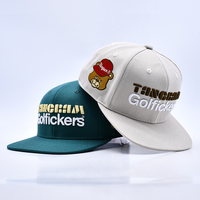 Logo de broderie 3D de qualité élégante 6 panneaux Chapeau Snapback Vente à chaud