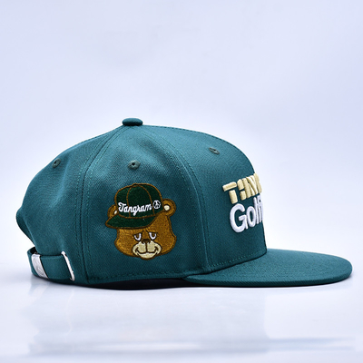 Logo de broderie 3D de qualité élégante 6 panneaux Chapeau Snapback Vente à chaud