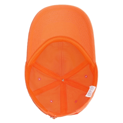 En gros, chapeaux de baseball à bord courbé à 6 panneaux, chapeau unisexe, chapeau orange,