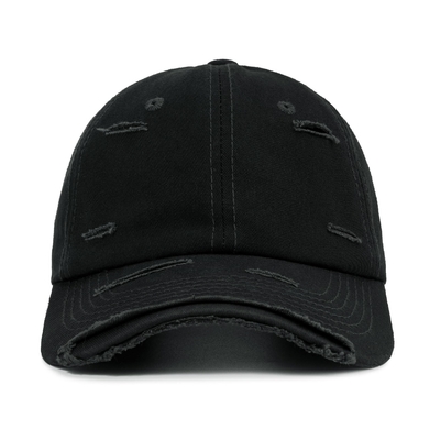 Vente à chaud 6 Panneau Bonnet de base-ball Cool Chapeau de sport noir Unisexe