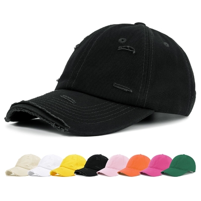 Vente à chaud 6 Panneau Bonnet de base-ball Cool Chapeau de sport noir Unisexe