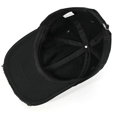 Vente à chaud 6 Panneau Bonnet de base-ball Cool Chapeau de sport noir Unisexe