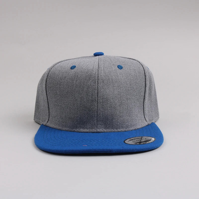 Nouveaux adultes 6 Panneau Cap Snapback personnalisé Deux tons Cap Snapback à bord plat