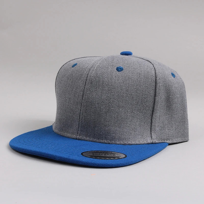 Nouveaux adultes 6 Panneau Cap Snapback personnalisé Deux tons Cap Snapback à bord plat