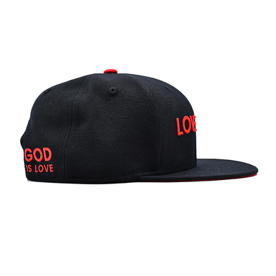 Chapeau Snapback en tailles réglables avec logo broderie 3D et bande intérieure d'impression étiquette tissée