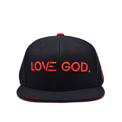 Chapeau Snapback en tailles réglables avec logo broderie 3D et bande intérieure d'impression étiquette tissée