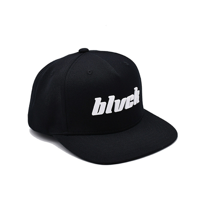 Chapeau en caoutchouc personnalisé à bord plat Unisexe avec logo brodé