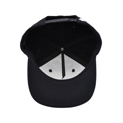 Chapeau en caoutchouc personnalisé à bord plat Unisexe avec logo brodé