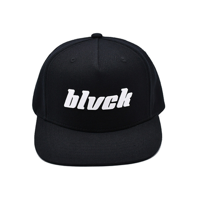Chapeau en caoutchouc personnalisé à bord plat Unisexe avec logo brodé