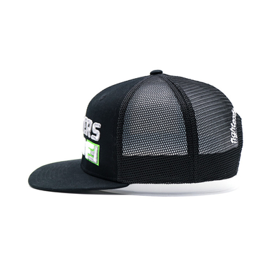 Capuchon de camionneur brodé / Capuchon de camionneur Snapback avec Snapback en plastique et logo personnalisé