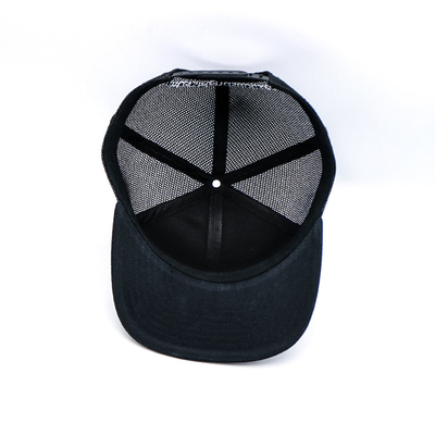 Capuchon de camionneur brodé / Capuchon de camionneur Snapback avec Snapback en plastique et logo personnalisé
