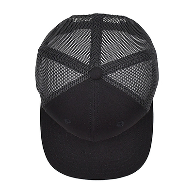 Capuchon de camion unisexe en coton 6 panneaux respirant avec logo brodé et étiquette tissée