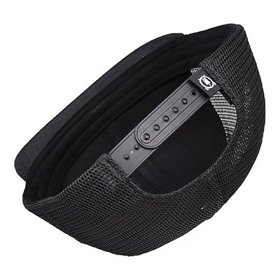 Capuchon de camion unisexe en coton 6 panneaux respirant avec logo brodé et étiquette tissée