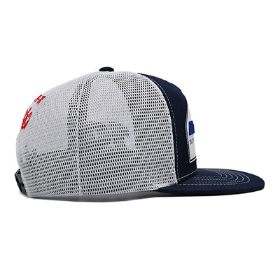 Capuchon de camionneur à profil construit avec snapback en plastique et logo brodé