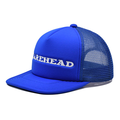 Logo brodé Chapeau de toute saison 6 panneaux Casquettes construites avec visière d'éponge et panneau avant