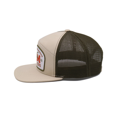 Capuchon de camion de coton unisexe avec visière plate et patch tissé snapback avec contour brodé