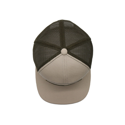 Capuchon de camion de coton unisexe avec visière plate et patch tissé snapback avec contour brodé
