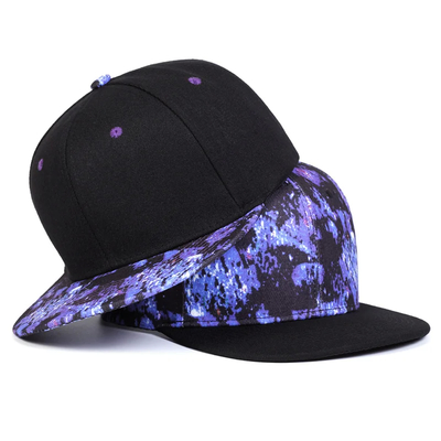 Unisexe Pourpre étoilée ciel Impression Hip-Hop Chapeaux de mode Printemps automne Outdoor Caps snapback réglables