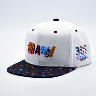 New Fashion Hip Hop Outdoor Sport 3D Puff Snapback Cap Logo brodé personnalisé de haute qualité Hommes Femmes Snapback à bord plat