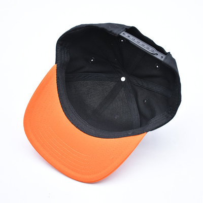 Chapeaux à rayures plates brodés sur mesure avec noir ou couleurs personnalisées