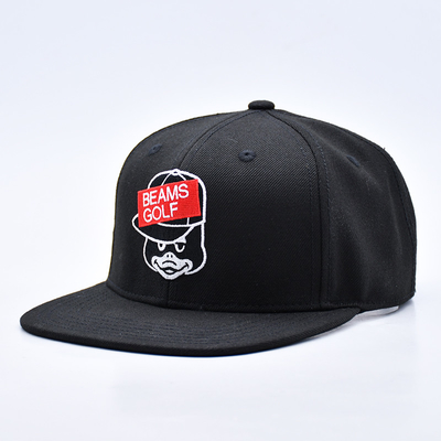 Logo de broderie personnalisé 6 Panneau Bonnet Snapback Bonnet de haute qualité en gros Hommes en coton Plat Bill Gorras Bonnets Snapback