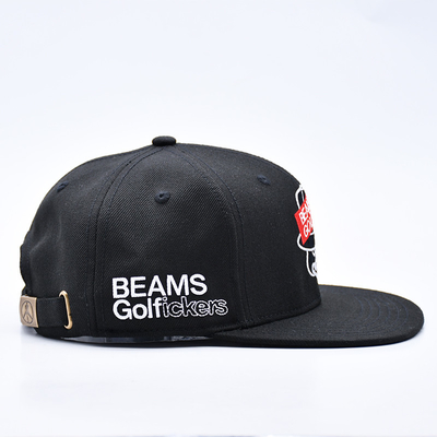Logo de broderie personnalisé 6 Panneau Bonnet Snapback Bonnet de haute qualité en gros Hommes en coton Plat Bill Gorras Bonnets Snapback