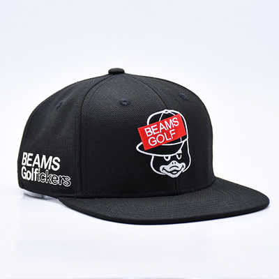 Logo de broderie personnalisé 6 Panneau Bonnet Snapback Bonnet de haute qualité en gros Hommes en coton Plat Bill Gorras Bonnets Snapback