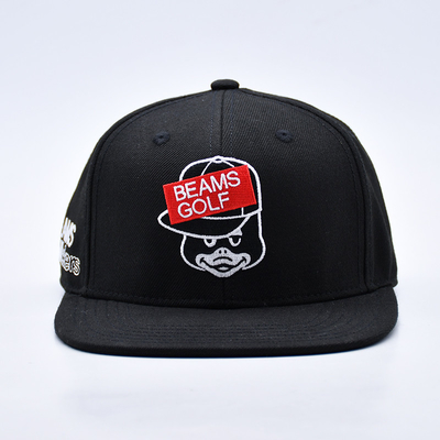 Logo de broderie personnalisé 6 Panneau Bonnet Snapback Bonnet de haute qualité en gros Hommes en coton Plat Bill Gorras Bonnets Snapback