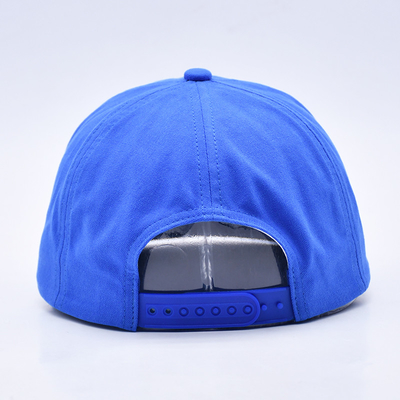 Chapeaux de haute qualité imprimés sur commande en snapback bleu non structuré 5 panneaux à bord plat chapeaux de hip hop doux pour hommes