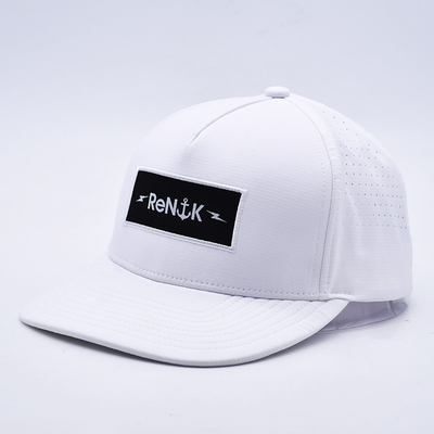 En gros 5 panneaux Flat Bill Snapback Chapeau personnalisé Logo OEM Snapback Cap Pour Hommes