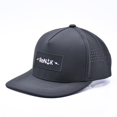 En gros 5 panneaux Flat Bill Snapback Chapeau personnalisé Logo OEM Snapback Cap Pour Hommes