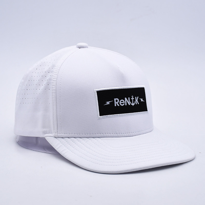 En gros 5 panneaux Flat Bill Snapback Chapeau personnalisé Logo OEM Snapback Cap Pour Hommes