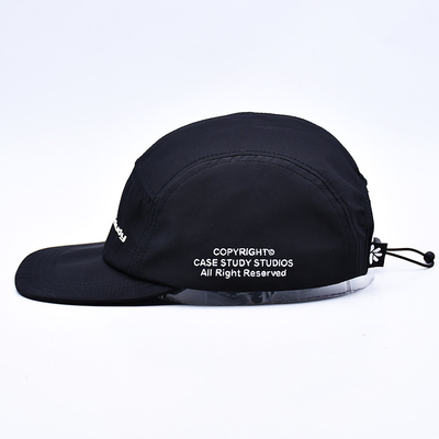 Chapeau de course en nylon imprimé en noir sur mesure avec poches décoratives