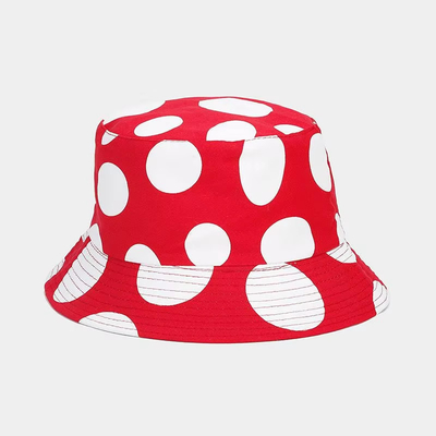 2025 Coton dessin animé champignon imprimé Bouquet chapeau pêcheur chapeau de voyage en plein air Bonnet de soleil pour hommes et femmes