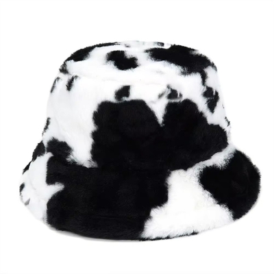 Femmes en plein air, hiver chaud, faux fourrure, chapeau en bouteille, moelleux, velours, fourrure, chapeaux de pêcheur, fille, mode Panama.