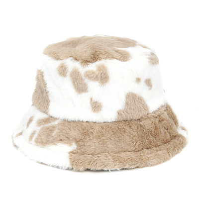 Femmes en plein air, hiver chaud, faux fourrure, chapeau en bouteille, moelleux, velours, fourrure, chapeaux de pêcheur, fille, mode Panama.
