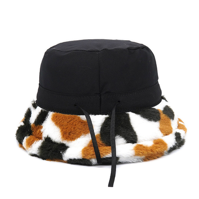 Outdoor Leisure Pêcheur Chapeau à large bord Chapeau à seau étanche à l'hiver Femmes fourrure Chapeau à seau en vrac