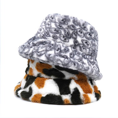 Outdoor Leisure Pêcheur Chapeau à large bord Chapeau à seau étanche à l'hiver Femmes fourrure Chapeau à seau en vrac