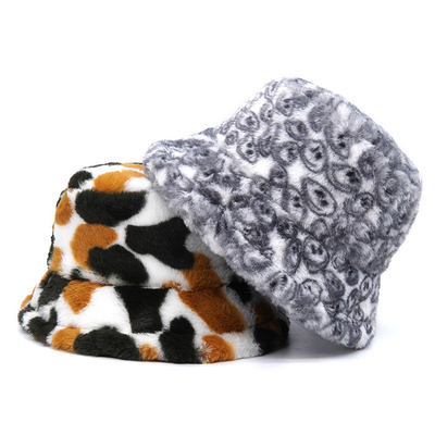 Outdoor Leisure Pêcheur Chapeau à large bord Chapeau à seau étanche à l'hiver Femmes fourrure Chapeau à seau en vrac