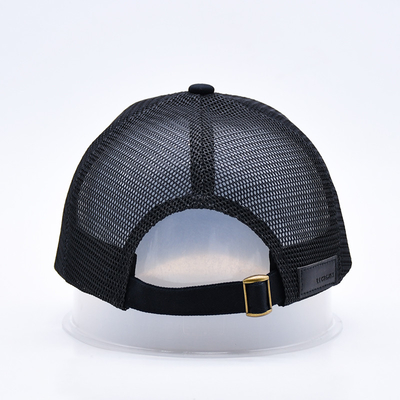 Chapeau de camionneur en maille noire à 6 panneaux Glitter Chapeau de camionneur de haute qualité Séquins de mode Broderie Chapeau de camionneur