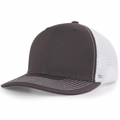 Logo brodé personnalisé Cap de camion coton à 6 panneaux personnalisé avec snapback en plastique