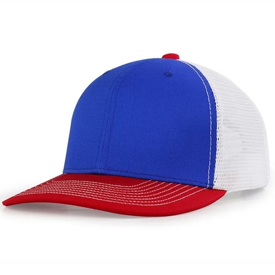 Logo brodé personnalisé Cap de camion coton à 6 panneaux personnalisé avec snapback en plastique