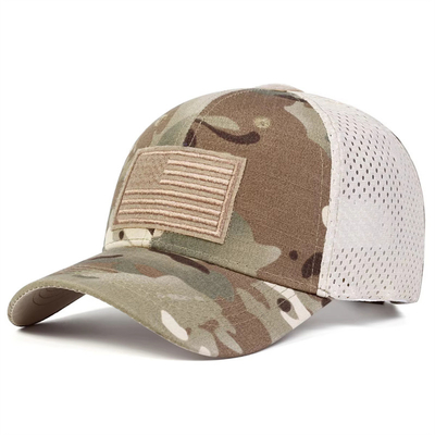 Chauffure de camion à profil coton à 6 panneaux brodée sur mesure avec visière incurvée