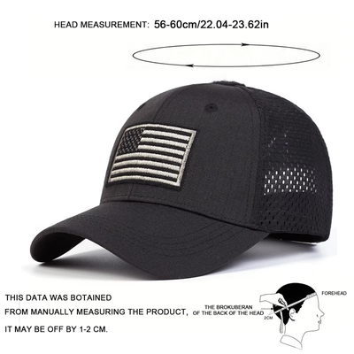 Chauffure de camion à profil coton à 6 panneaux brodée sur mesure avec visière incurvée