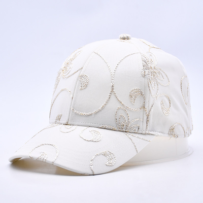 Mode Hip Hop courbée bord Sports Blanc Casquettes de baseball en gros Casquette de baseball personnalisée brodée