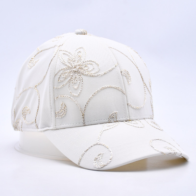 Mode Hip Hop courbée bord Sports Blanc Casquettes de baseball en gros Casquette de baseball personnalisée brodée