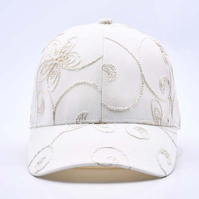 Mode Hip Hop courbée bord Sports Blanc Casquettes de baseball en gros Casquette de baseball personnalisée brodée